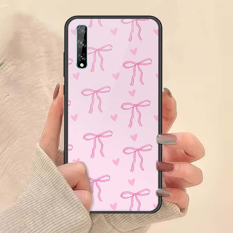 Huawei P Smart 2020 Cover - ONation Bow Series - HQ Ultra Shine Premium Infinity Glass Soft Silicon Borders Case