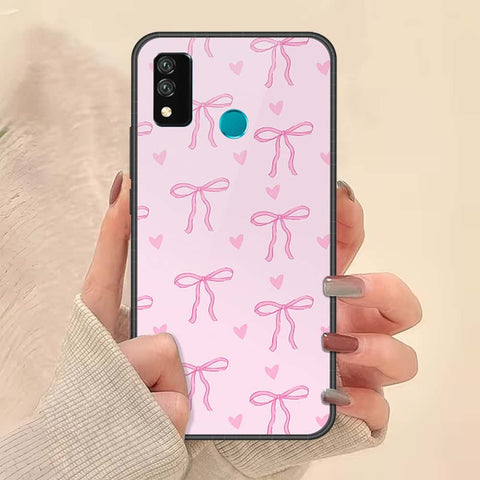 Huawei Y8s Cover - ONation Bow Series - HQ Ultra Shine Premium Infinity Glass Soft Silicon Borders Case