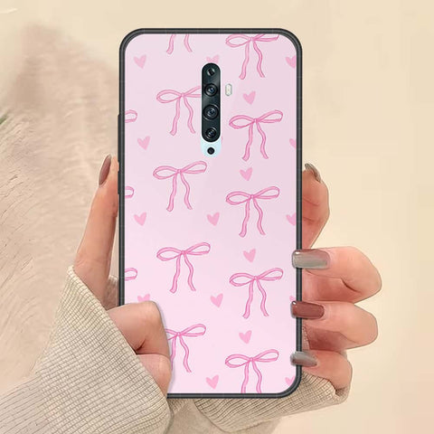 Oppo Reno 2 Cover - ONation Bow Series - HQ Ultra Shine Premium Infinity Glass Soft Silicon Borders Case