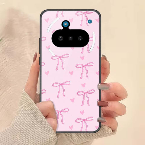 Nothing Phone 3a Cover - ONation Bow Series - HQ Ultra Shine Premium Infinity Glass Soft Silicon Borders Case