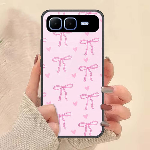 Infinix Smart 10 Plus Cover - ONation Bow Series - HQ Ultra Shine Premium Infinity Glass Soft Silicon Borders Case