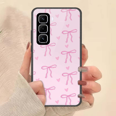 Infinix Hot 50 Pro Plus Cover - ONation Bow Series - HQ Ultra Shine Premium Infinity Glass Soft Silicon Borders Case