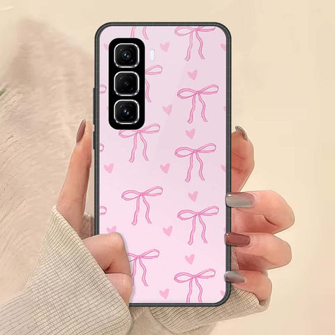 Infinix Hot 60 Pro Plus Cover - ONation Bow Series - HQ Ultra Shine Premium Infinity Glass Soft Silicon Borders Case
