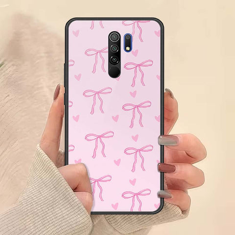 Xiaomi Redmi 9 Cover - ONation Bow Series - HQ Ultra Shine Premium Infinity Glass Soft Silicon Borders Case
