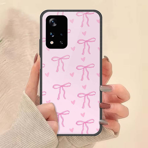 Xiaomi Redmi Note 11 5G Cover - ONation Bow Series - HQ Ultra Shine Premium Infinity Glass Soft Silicon Borders Case