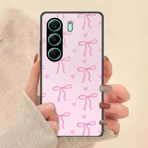 Tecno Camon 40 Pro Cover - ONation Bow Series - HQ Ultra Shine Premium Infinity Glass Soft Silicon Borders Case