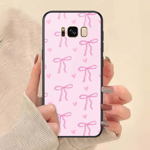 Samsung Galaxy S8 Plus Cover - ONation Bow Series - HQ Ultra Shine Premium Infinity Glass Soft Silicon Borders Case