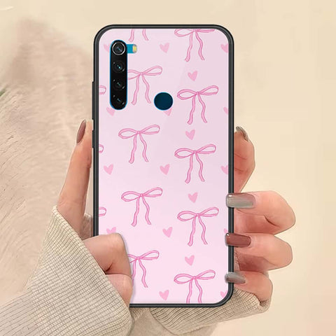 Xiaomi Redmi Note 8 Cover - ONation Bow Series - HQ Ultra Shine Premium Infinity Glass Soft Silicon Borders Case