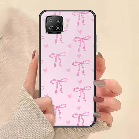 Oppo A73 Cover - ONation Bow Series - HQ Ultra Shine Premium Infinity Glass Soft Silicon Borders Case