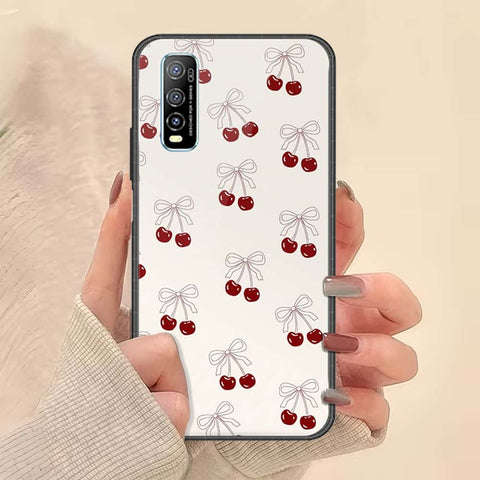 Vivo Y70s Cover - ONation Bow Series - HQ Ultra Shine Premium Infinity Glass Soft Silicon Borders Case