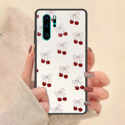 Huawei P30 Pro Cover - ONation Bow Series - HQ Ultra Shine Premium Infinity Glass Soft Silicon Borders Case
