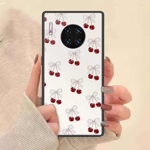 Huawei Mate 30 Pro Cover - ONation Bow Series - HQ Ultra Shine Premium Infinity Glass Soft Silicon Borders Case