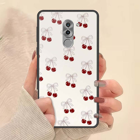 Huawei Honor 6X Cover - ONation Bow Series - HQ Ultra Shine Premium Infinity Glass Soft Silicon Borders Case