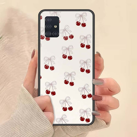 Samsung Galaxy A51 Cover - ONation Bow Series - HQ Ultra Shine Premium Infinity Glass Soft Silicon Borders Case