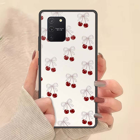 Samsung Galaxy A91 Cover - ONation Bow Series - HQ Ultra Shine Premium Infinity Glass Soft Silicon Borders Case