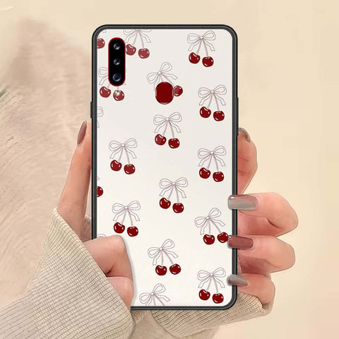 Samsung Galaxy A20s Cover - ONation Bow Series - HQ Ultra Shine Premium Infinity Glass Soft Silicon Borders Case