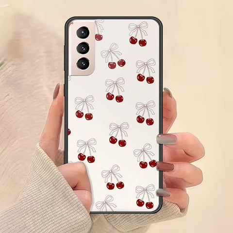 Samsung Galaxy S21 Plus 5G Cover - ONation Bow Series - HQ Ultra Shine Premium Infinity Glass Soft Silicon Borders Case