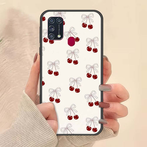 Samsung Galaxy M31 Cover - ONation Bow Series - HQ Ultra Shine Premium Infinity Glass Soft Silicon Borders Case