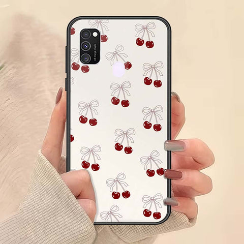 Samsung Galaxy M21 Cover - ONation Bow Series - HQ Ultra Shine Premium Infinity Glass Soft Silicon Borders Case