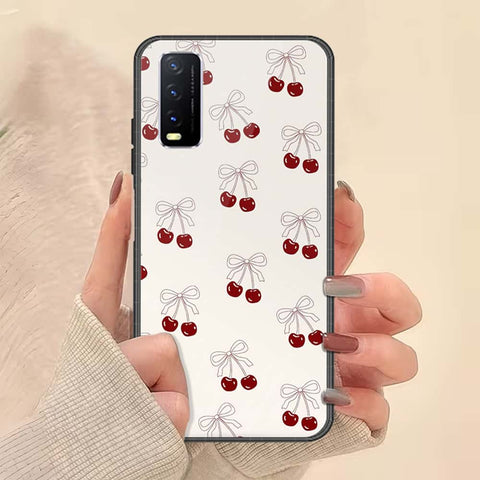 Vivo Y20 Cover - ONation Bow Series - HQ Ultra Shine Premium Infinity Glass Soft Silicon Borders Case