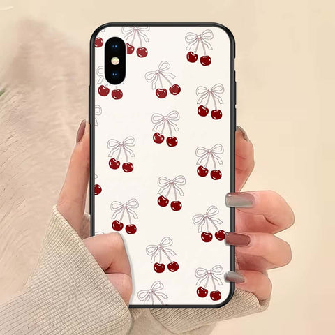 iPhone XS / X - ONation Bow Series - HQ Ultra Shine Premium Infinity Glass Soft Silicon Borders Case