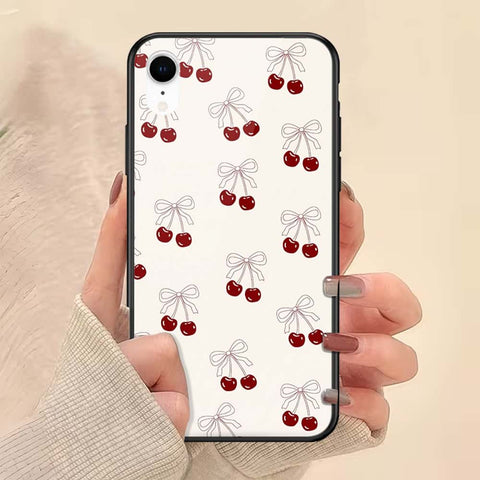 iPhone XR - ONation Bow Series - HQ Ultra Shine Premium Infinity Glass Soft Silicon Borders Case