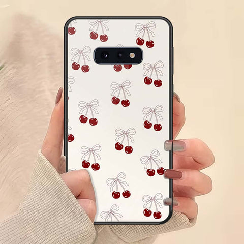 Samsung Galaxy S10e Cover - ONation Bow Series - HQ Ultra Shine Premium Infinity Glass Soft Silicon Borders Case
