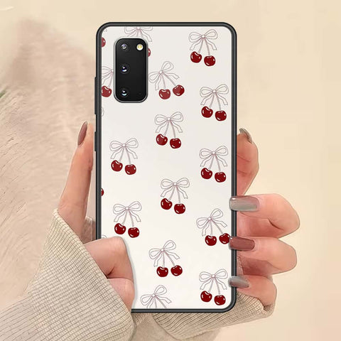 Samsung Galaxy S20 Cover - ONation Bow Series - HQ Ultra Shine Premium Infinity Glass Soft Silicon Borders Case