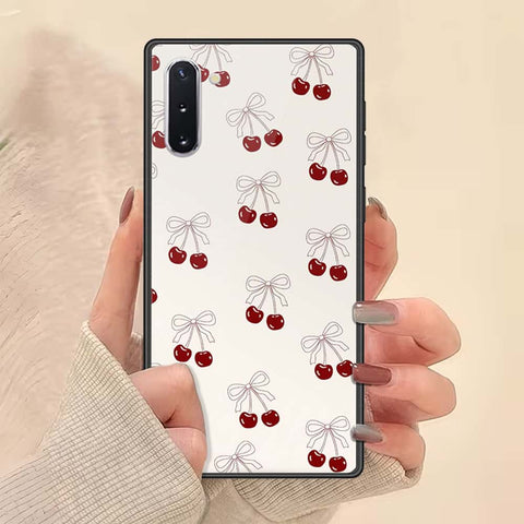 Samsung Galaxy Note 10 Cover - ONation Bow Series - HQ Ultra Shine Premium Infinity Glass Soft Silicon Borders Case