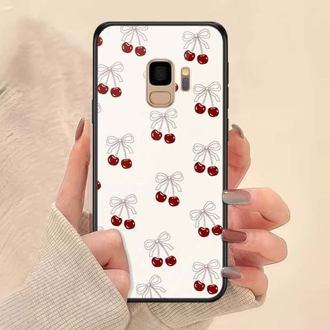 Samsung Galaxy S9 Cover - ONation Bow Series - HQ Ultra Shine Premium Infinity Glass Soft Silicon Borders Case