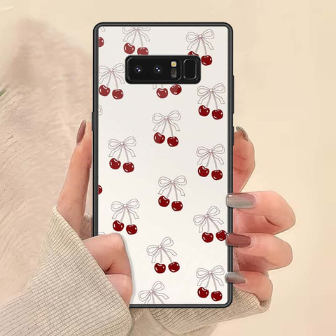 Samsung Galaxy Note 8 Cover - ONation Bow Series - HQ Ultra Shine Premium Infinity Glass Soft Silicon Borders Case