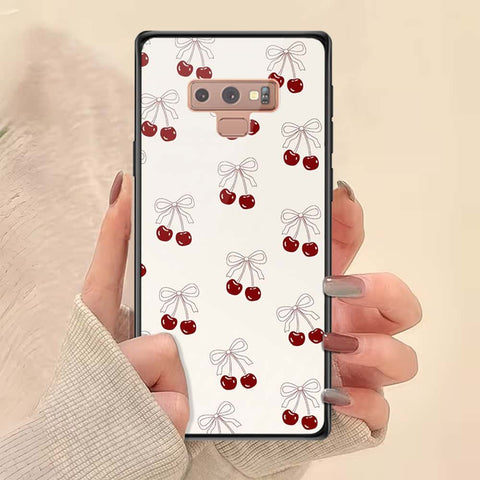 Samsung Galaxy Note 9 Cover - ONation Bow Series - HQ Ultra Shine Premium Infinity Glass Soft Silicon Borders Case