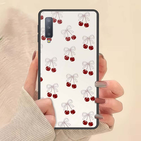 Samsung Galaxy A7 2018 Cover - ONation Bow Series - HQ Ultra Shine Premium Infinity Glass Soft Silicon Borders Case