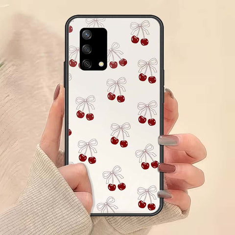 Oppo A95 Cover - ONation Bow Series - HQ Ultra Shine Premium Infinity Glass Soft Silicon Borders Case