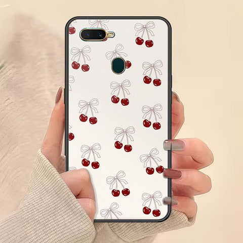 Oppo A7 Cover - ONation Bow Series - HQ Ultra Shine Premium Infinity Glass Soft Silicon Borders Case