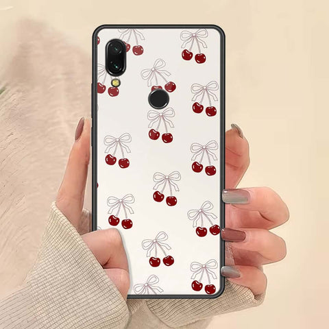 Xiaomi Redmi 7 Cover - ONation Bow Series - HQ Ultra Shine Premium Infinity Glass Soft Silicon Borders Case