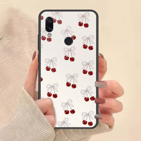 Xiaomi Redmi Note 7 Cover - ONation Bow Series - HQ Ultra Shine Premium Infinity Glass Soft Silicon Borders Case