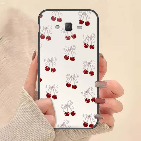 Samsung Galaxy J7 2015 Cover - ONation Bow Series - HQ Ultra Shine Premium Infinity Glass Soft Silicon Borders Case