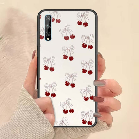 Huawei Y8p Cover - ONation Bow Series - HQ Ultra Shine Premium Infinity Glass Soft Silicon Borders Case