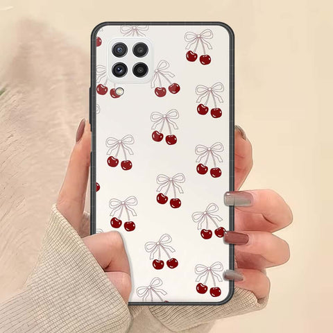 Samsung Galaxy A22 Cover - ONation Bow Series - HQ Ultra Shine Premium Infinity Glass Soft Silicon Borders Case