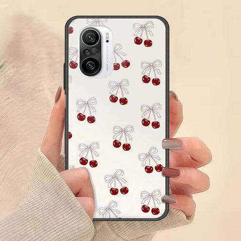 Xiaomi Redmi K40 Cover - ONation Bow Series - HQ Ultra Shine Premium Infinity Glass Soft Silicon Borders Case