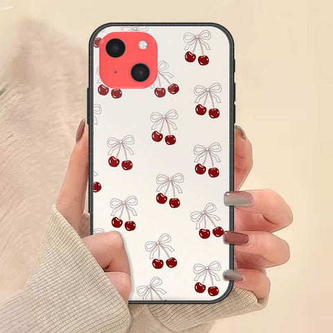 iPhone 13 Mini Cover - ONation Bow Series - HQ Ultra Shine Premium Infinity Glass Soft Silicon Borders Case