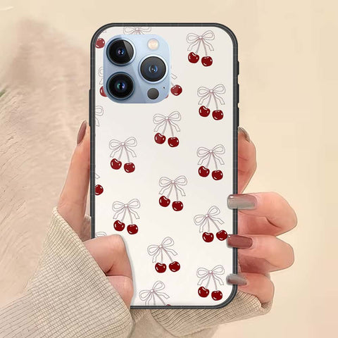 iPhone 13 Pro Cover - ONation Bow Series - HQ Ultra Shine Premium Infinity Glass Soft Silicon Borders Case