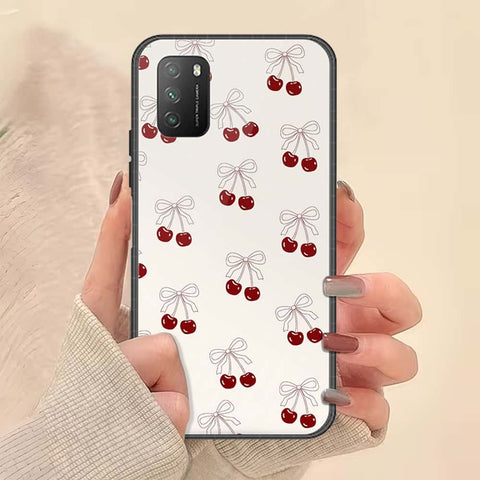 Xiaomi Poco M3 Cover - ONation Bow Series - HQ Ultra Shine Premium Infinity Glass Soft Silicon Borders Case