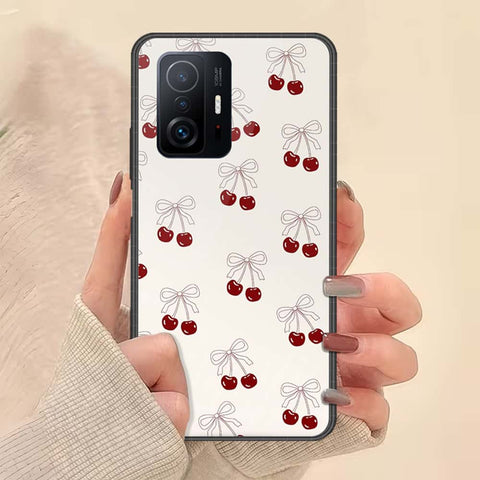 Xiaomi 11T Pro Cover - ONation Bow Series - HQ Ultra Shine Premium Infinity Glass Soft Silicon Borders Case