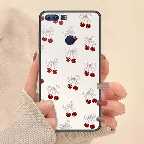 Huawei Honor 8 Cover - ONation Bow Series - HQ Ultra Shine Premium Infinity Glass Soft Silicon Borders Case