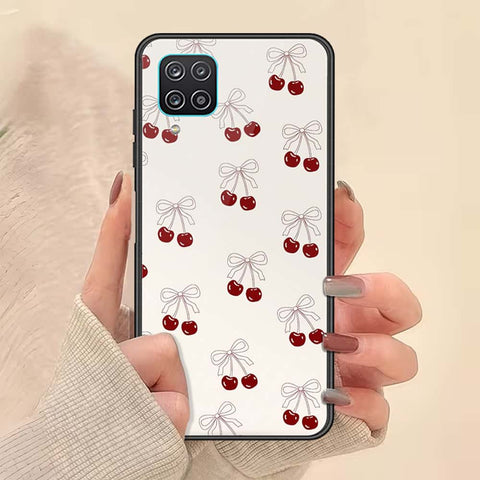 Samsung Galaxy A12 Nacho Cover - ONation Bow Series - HQ Ultra Shine Premium Infinity Glass Soft Silicon Borders Case