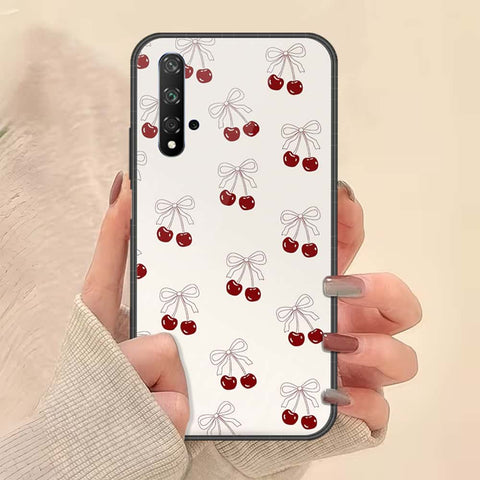 Honor 20 Cover - ONation Bow Series - HQ Ultra Shine Premium Infinity Glass Soft Silicon Borders Case