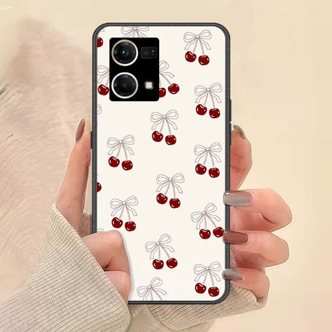 Oppo Reno 7 4G Cover - ONation Bow Series - HQ Ultra Shine Premium Infinity Glass Soft Silicon Borders Case