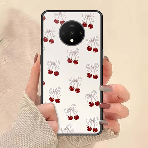 OnePlus 7T Cover - ONation Bow Series - HQ Ultra Shine Premium Infinity Glass Soft Silicon Borders Case
